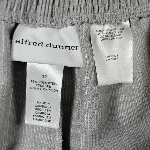 Alfred Dunner Casual Corduroy Pants Size 12 Elastic Waist Wide - Picture 3 of 7